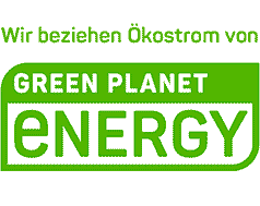 Wir beziehen Ökostrom von Green Planet Energy